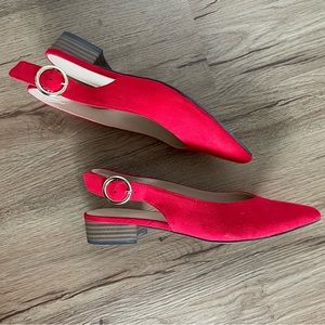 🛍️Anne Taylor Factory Red Slingback Flats 6